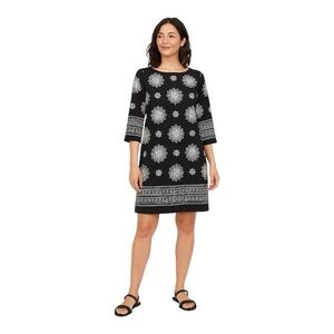 Isani for Target Black & White Printed Shift Dress Size Large